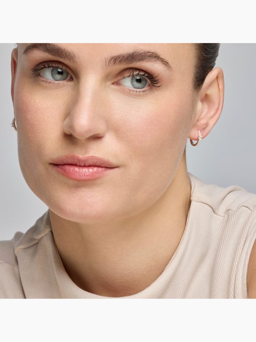 Boucles d'oreilles Luxenter avec Zirconia brillant finition argentée - Duia - Kiabi
