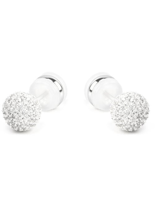 Boucles d'oreilles Luxenter avec Zirconia brillant finition argentée - Gardsil - Kiabi
