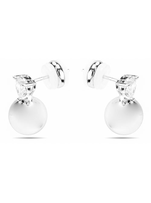 Boucles d'oreilles Luxenter avec Zirconia brillant finition argentée - Miora - Kiabi