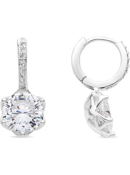 Boucles d'oreilles Luxenter avec Zirconia brillant finition argentée - Musban - Kiabi