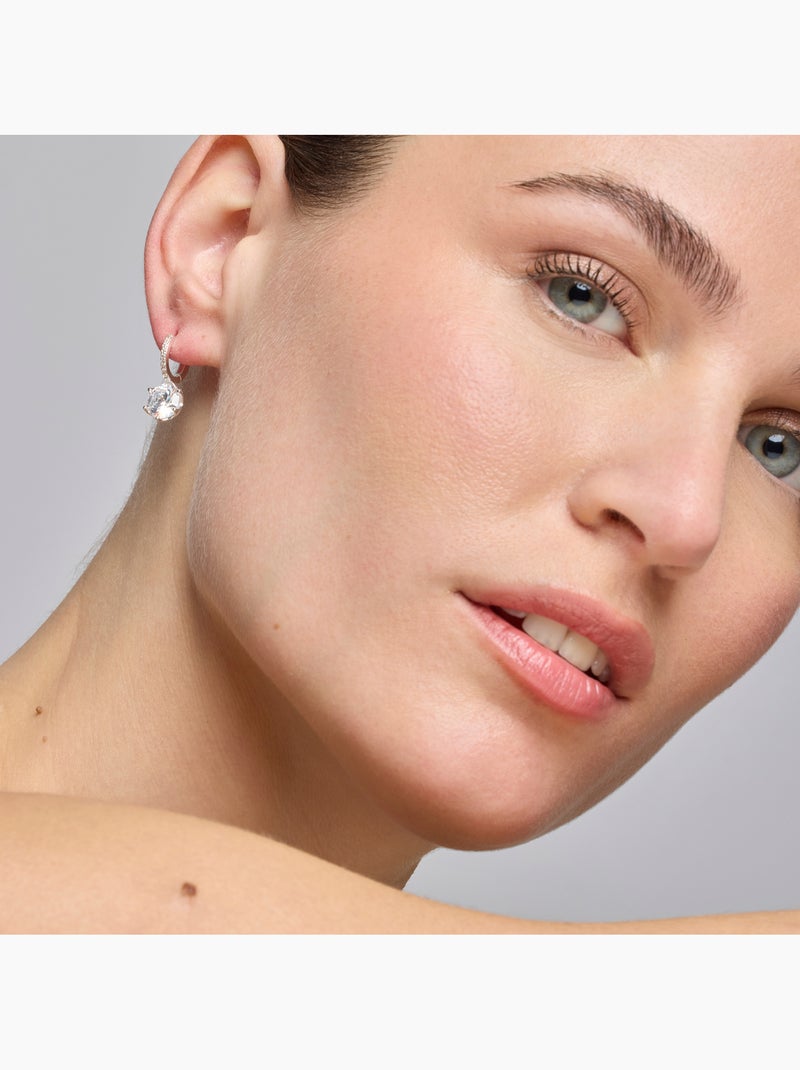 Boucles d'oreilles Luxenter avec Zirconia brillant finition argentée - Musban Blanc - Kiabi