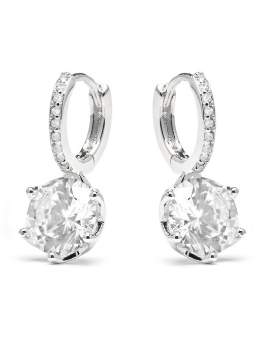 Boucles d'oreilles Luxenter avec Zirconia brillant finition argentée - Musban - Kiabi