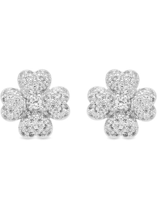 Boucles d'oreilles Luxenter avec Zirconia brillant finition argentée - Noxi - Kiabi