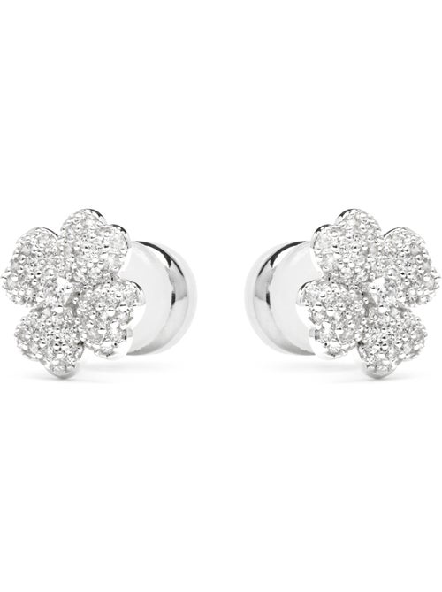 Boucles d'oreilles Luxenter avec Zirconia brillant finition argentée - Noxi - Kiabi