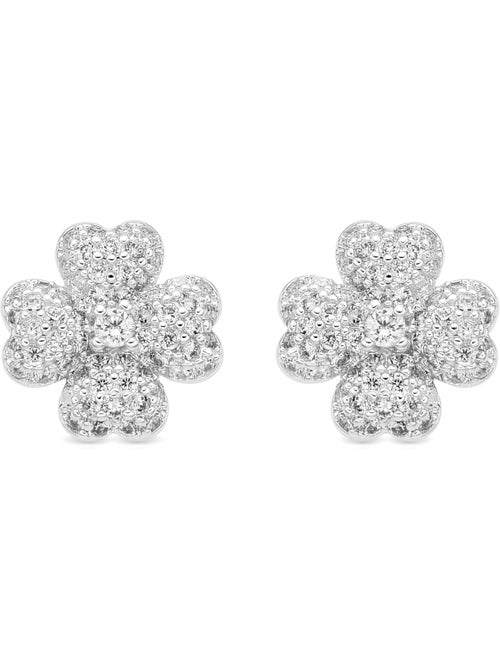 Boucles d'oreilles Luxenter avec Zirconia brillant finition argentée - Noxi - Kiabi