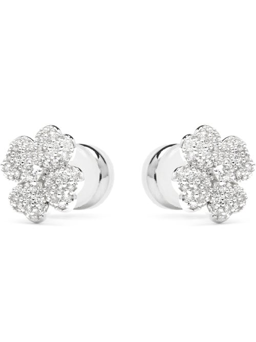 Boucles d'oreilles Luxenter avec Zirconia brillant finition argentée - Noxi - Kiabi