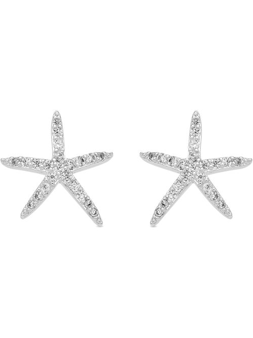 Boucles d'oreilles Luxenter avec Zirconia brillant finition argentée - Nusde - Kiabi