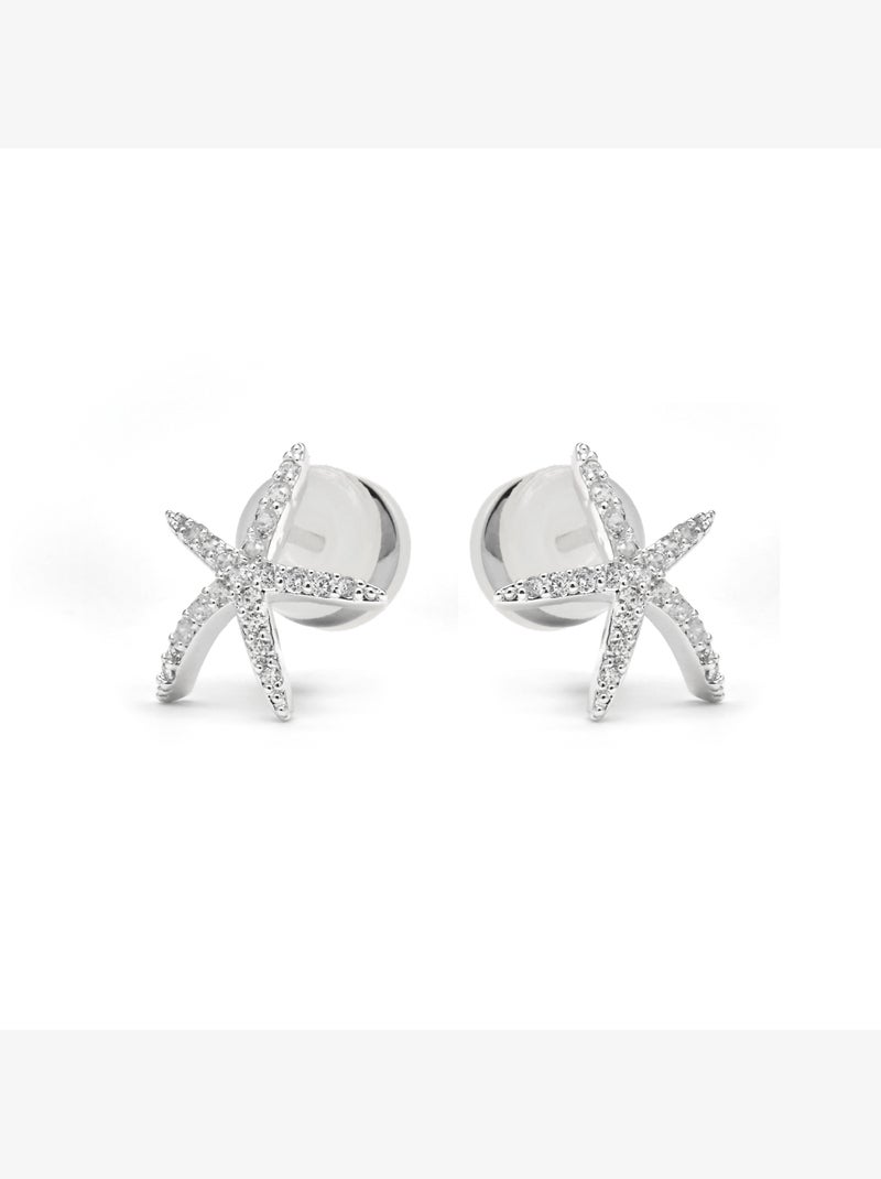 Boucles d'oreilles Luxenter avec Zirconia brillant finition argentée - Nusde Argent - Kiabi