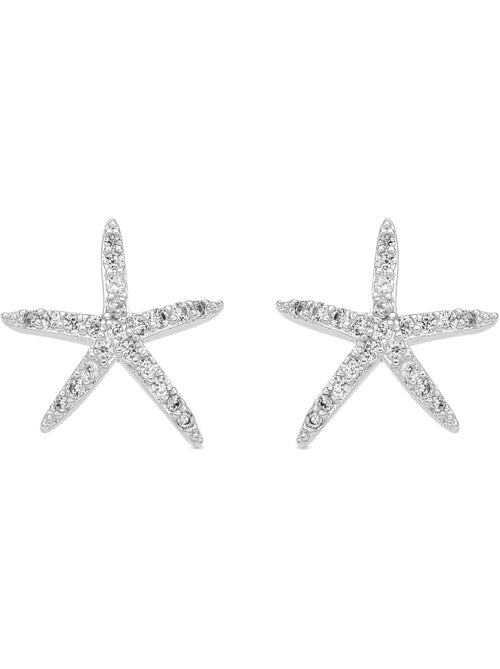 Boucles d'oreilles Luxenter avec Zirconia brillant finition argentée - Nusde - Kiabi