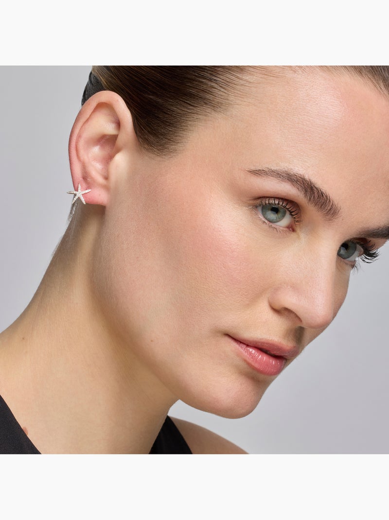 Boucles d'oreilles Luxenter avec Zirconia brillant finition argentée - Nusde Blanc - Kiabi