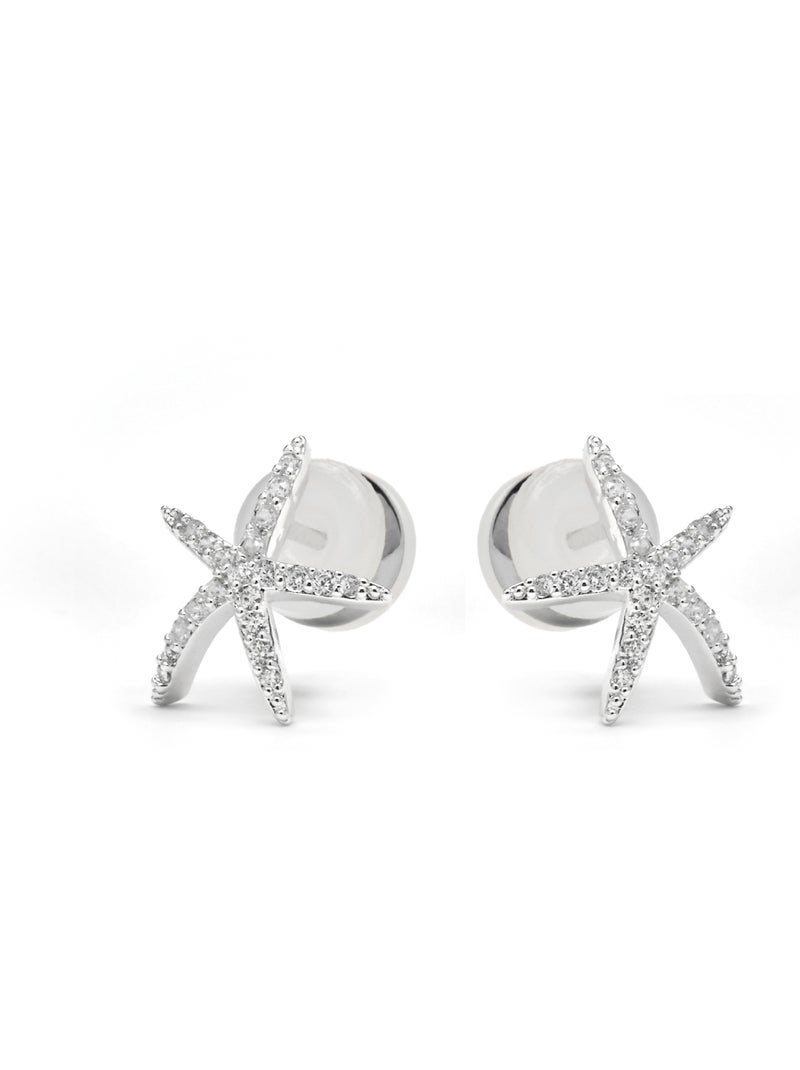Boucles d'oreilles Luxenter avec Zirconia brillant finition argentée - Nusde Blanc - Kiabi
