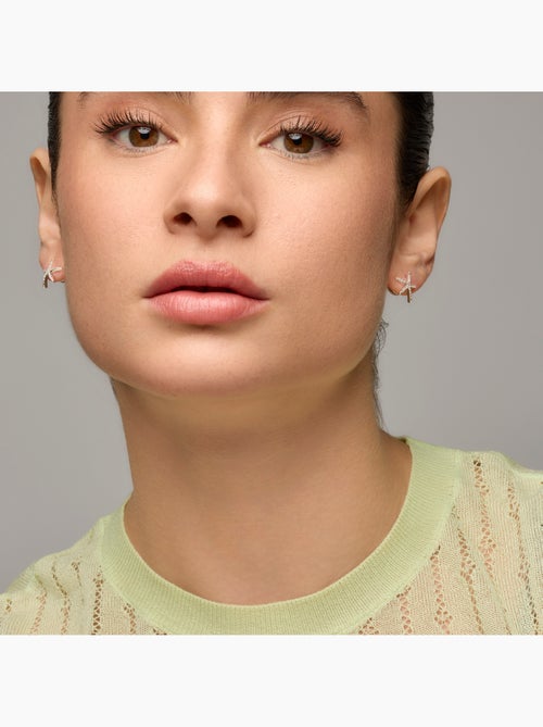 Boucles d'oreilles Luxenter avec Zirconia brillant finition argentée - Nusde - Kiabi