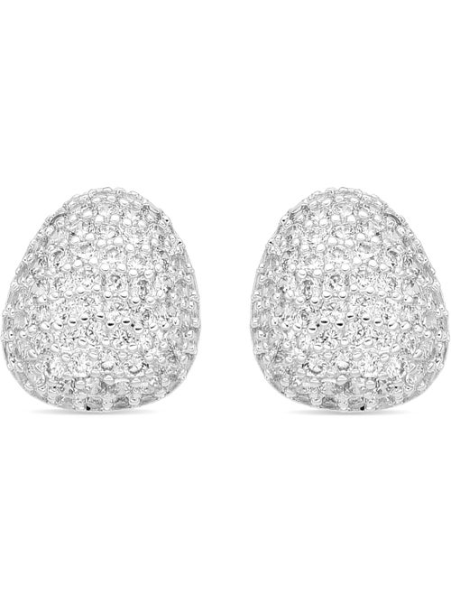 Boucles d'oreilles Luxenter avec Zirconia brillant finition argentée - Oreao - Kiabi