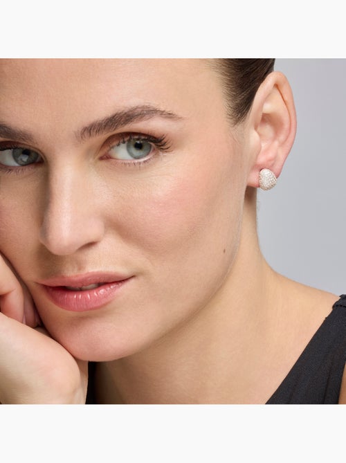 Boucles d'oreilles Luxenter avec Zirconia brillant finition argentée - Oreao - Kiabi