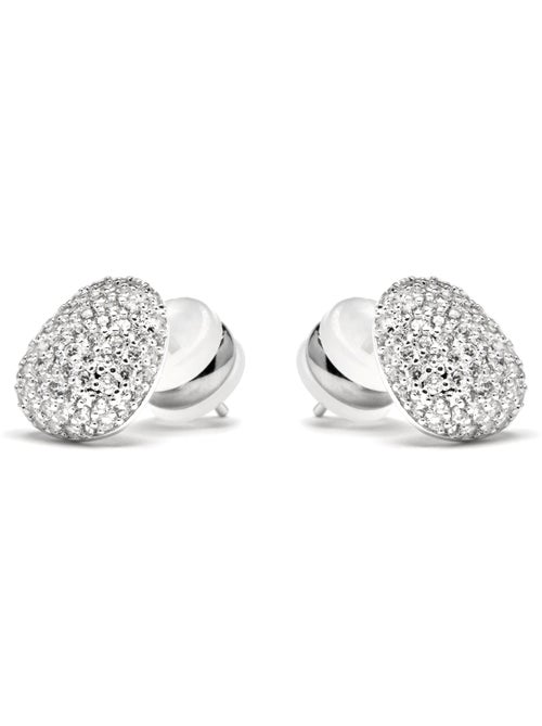 Boucles d'oreilles Luxenter avec Zirconia brillant finition argentée - Oreao - Kiabi