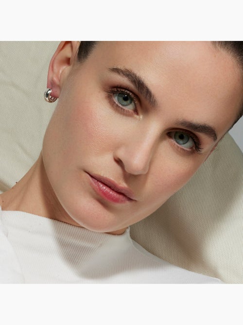 Boucles d'oreilles Luxenter avec Zirconia brillant finition argentée - Shapa - Kiabi