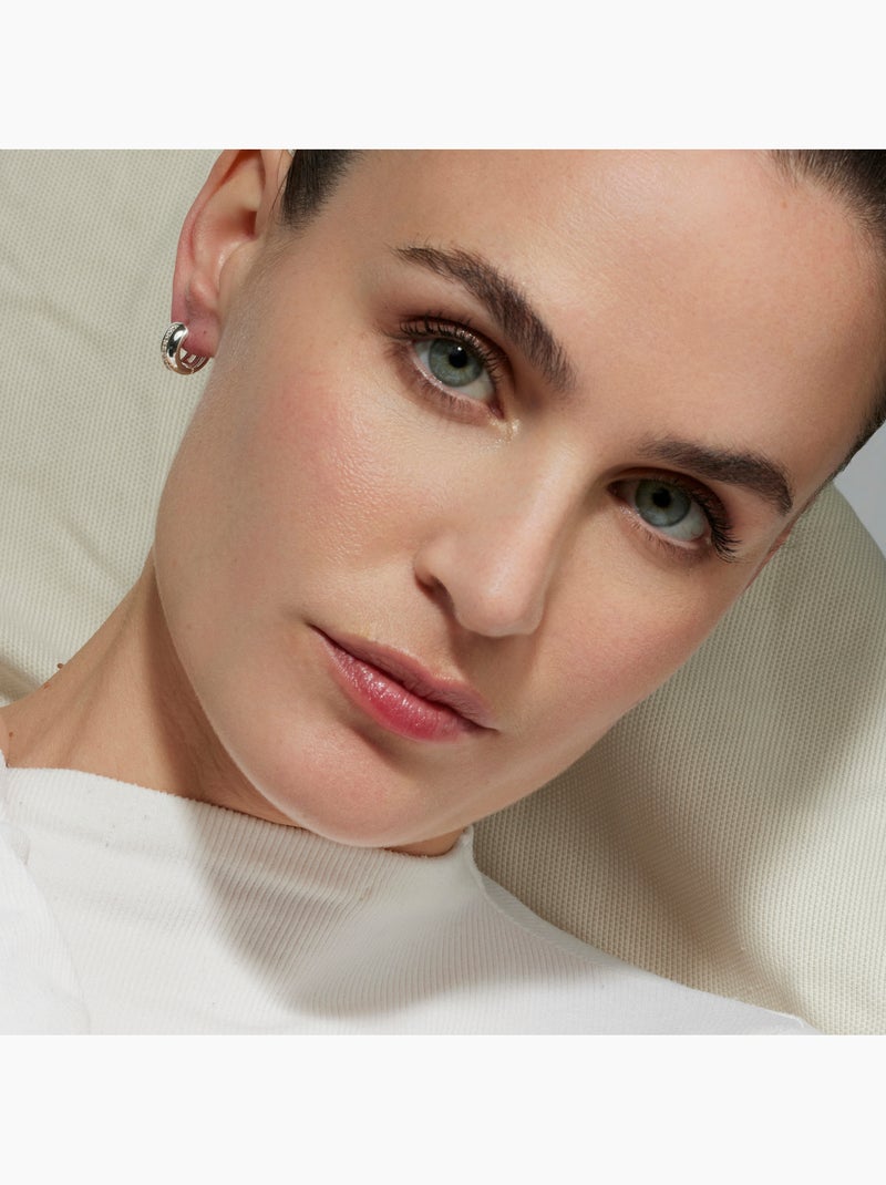 Boucles d'oreilles Luxenter avec Zirconia brillant finition argentée - Shapa Blanc - Kiabi