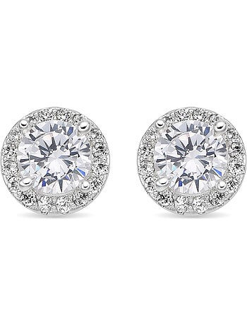 Boucles d'oreilles Luxenter avec Zirconia brillant finition argentée - Shog