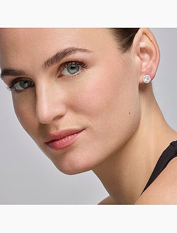 Boucles d'oreilles Luxenter avec Zirconia brillant finition argentée - Shog