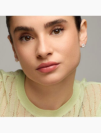 Boucles d'oreilles Luxenter avec Zirconia brillant finition argentée - Shog