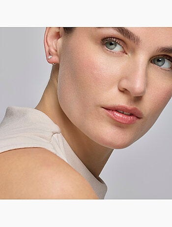 Boucles d'oreilles Luxenter avec Zirconia brillant finition argentée - Shog