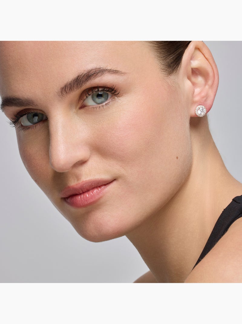 Boucles d'oreilles Luxenter avec Zirconia brillant finition argentée - Shog Blanc - Kiabi