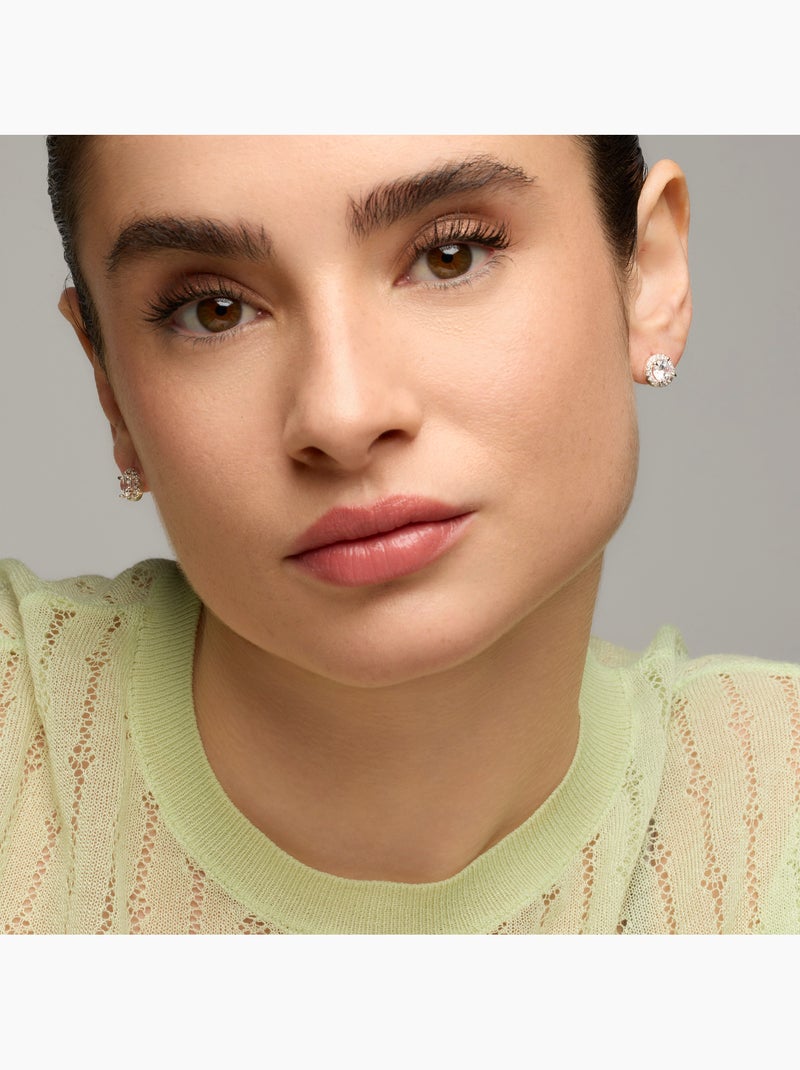 Boucles d'oreilles Luxenter avec Zirconia brillant finition argentée - Shog Blanc - Kiabi