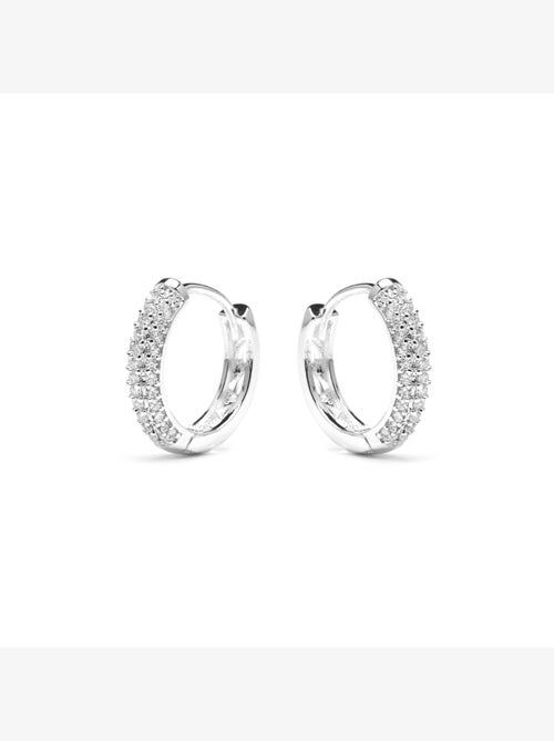 Boucles d'oreilles Luxenter avec Zirconia brillant finition argentée - Thian - Kiabi Boucles d'oreilles Luxenter avec Zirconia brillant finition argentée - Thian - Kiabi