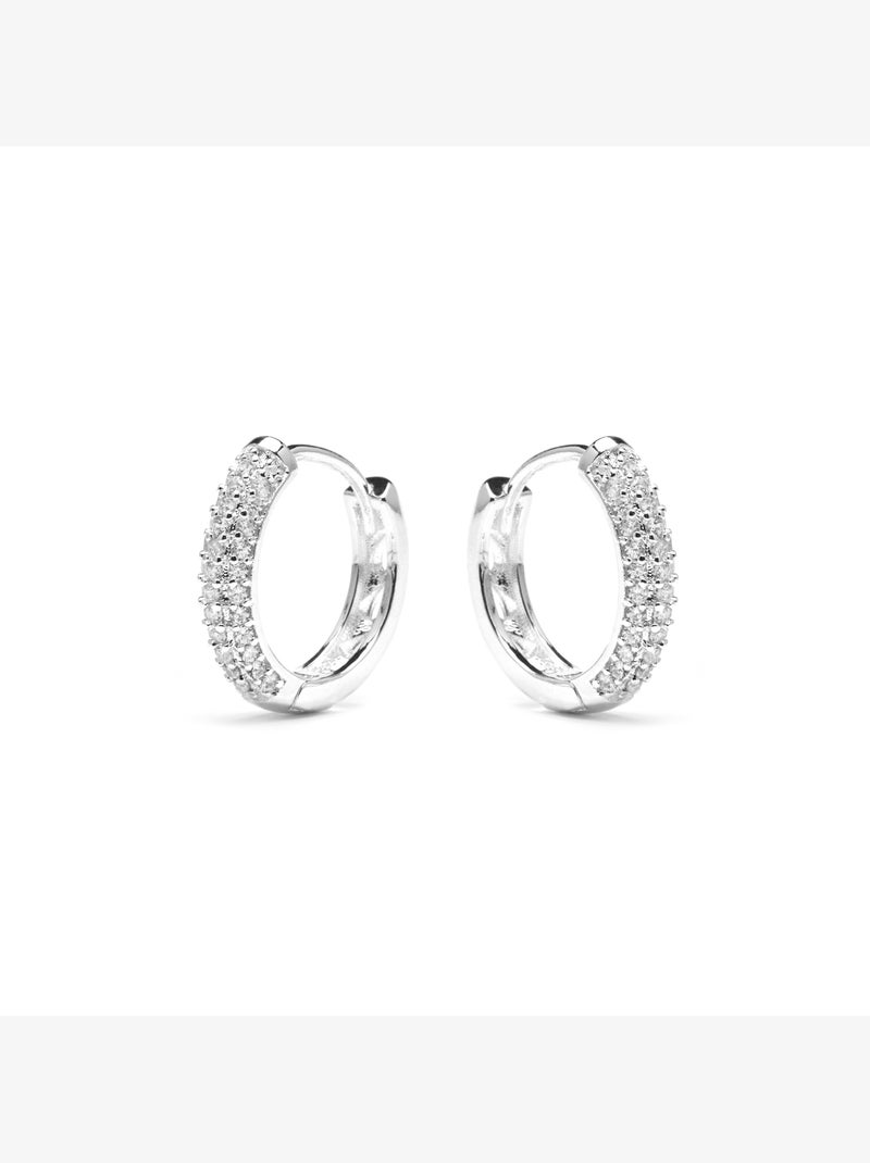 Boucles d'oreilles Luxenter avec Zirconia brillant finition argentée - Thian Argent - Kiabi