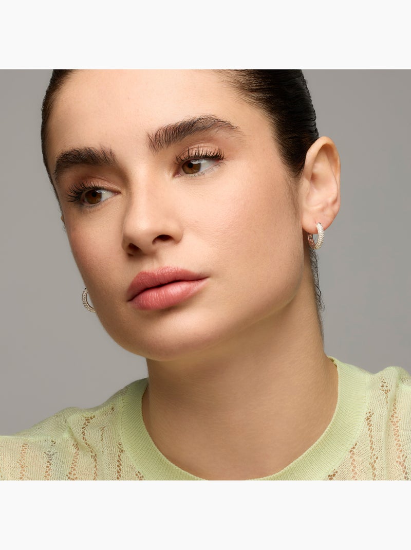 Boucles d'oreilles Luxenter avec Zirconia brillant finition argentée - Thian Blanc - Kiabi