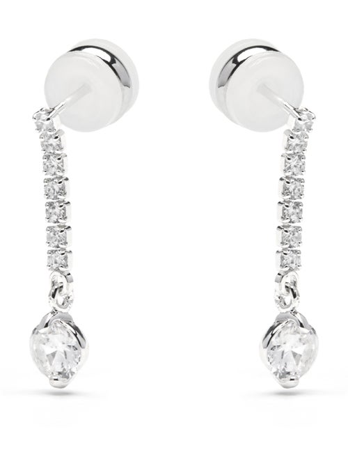 Boucles d'oreilles Luxenter avec Zirconia brillant finition argentée - Yasu - Kiabi