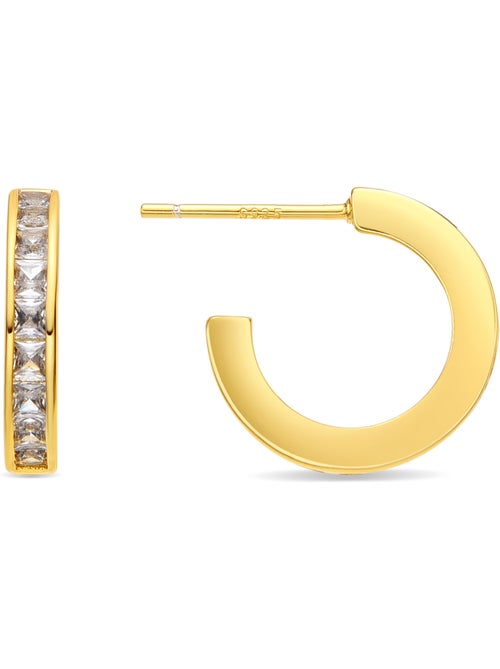 Boucles d'oreilles Luxenter avec Zirconia brillant finition or 18k - Daver - Kiabi Boucles d'oreilles Luxenter avec Zirconia brillant finition or 18k - Daver - Kiabi