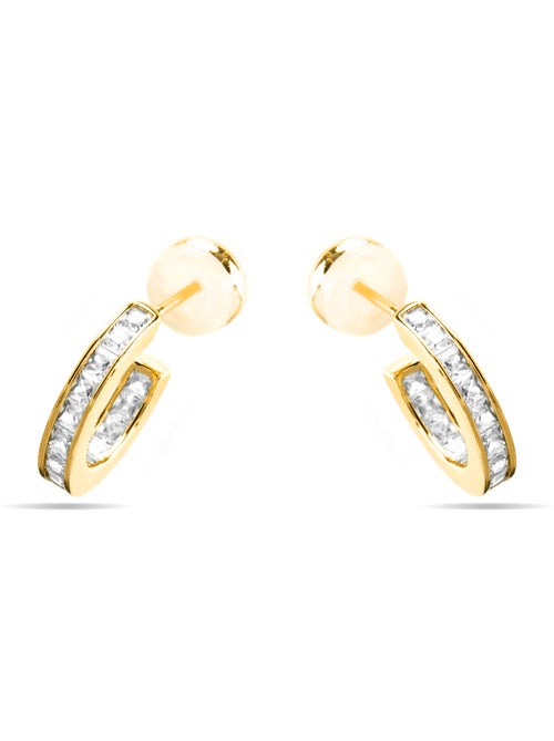 Boucles d'oreilles Luxenter avec Zirconia brillant finition or 18k - Daver - Kiabi Boucles d'oreilles Luxenter avec Zirconia brillant finition or 18k - Daver - Kiabi