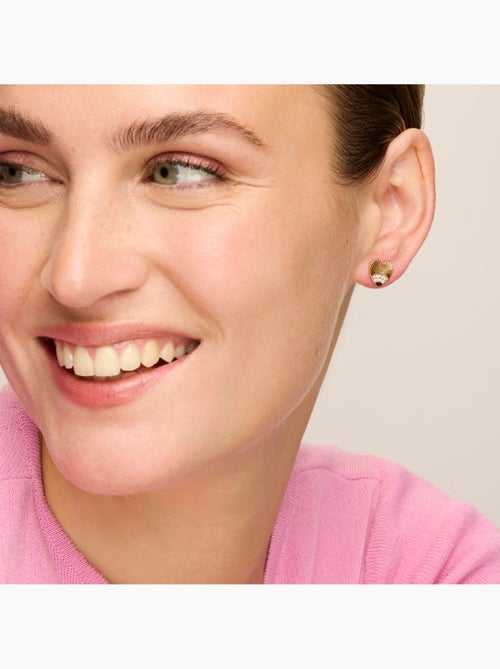 Boucles d'oreilles Luxenter avec Zirconia brillant finition or 18k - Kripo - Kiabi
