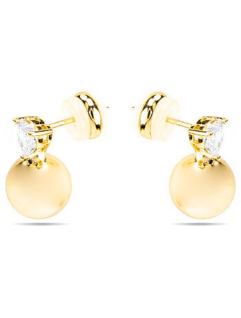 Boucles d'oreilles Luxenter avec Zirconia brillant finition or 18k - Miora
