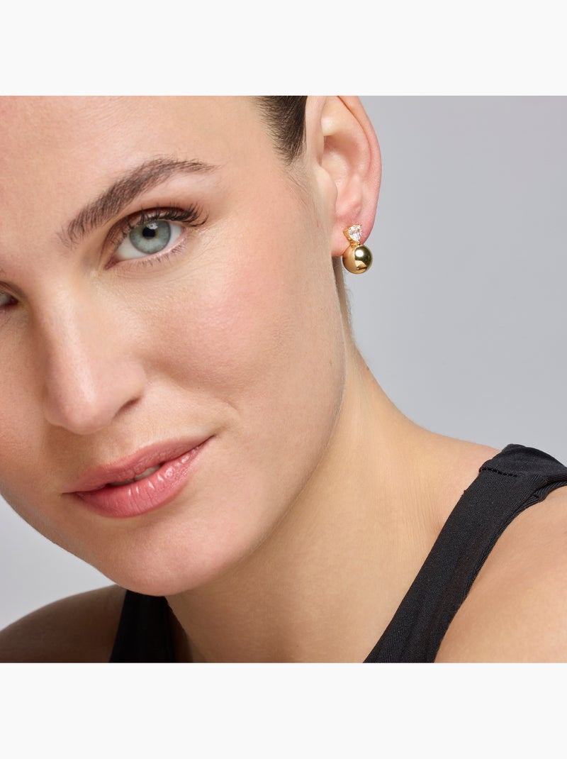 Boucles d'oreilles Luxenter avec Zirconia brillant finition or 18k - Miora Argent - Kiabi