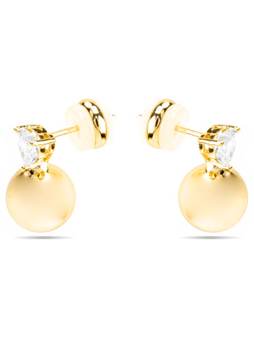 Boucles d'oreilles Luxenter avec Zirconia brillant finition or 18k - Miora - Kiabi Boucles d'oreilles Luxenter avec Zirconia brillant finition or 18k - Miora - Kiabi