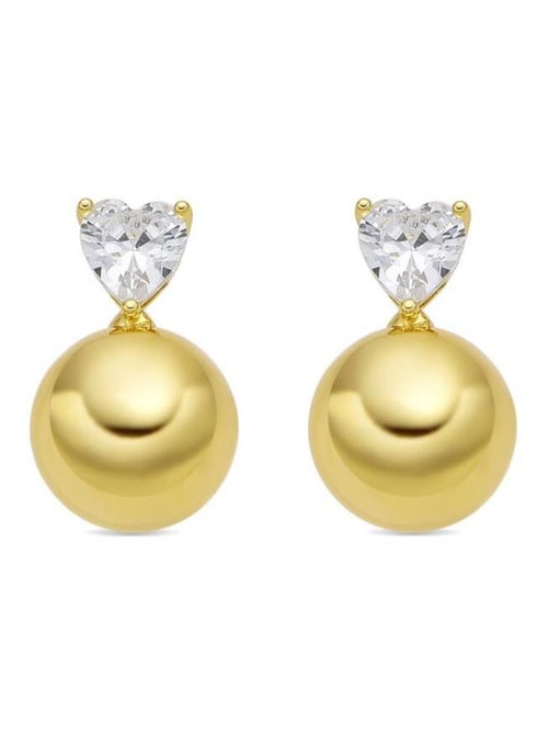 Boucles d'oreilles Luxenter avec Zirconia brillant finition or 18k - Miora - Kiabi
