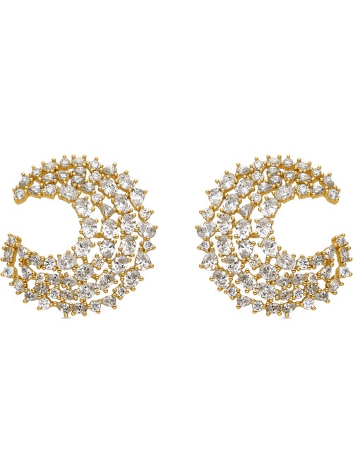 Boucles d'oreilles Luxenter avec Zirconia brillant finition or 18k - Riaer - Kiabi Boucles d'oreilles Luxenter avec Zirconia brillant finition or 18k - Riaer - Kiabi