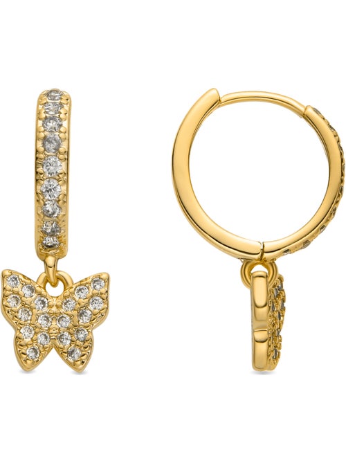 Boucles d'oreilles Luxenter avec Zirconia brillant finition or 18k - Thai - Kiabi