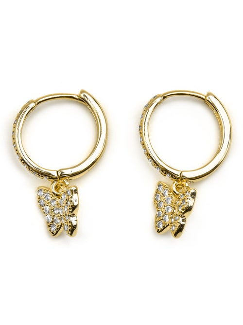 Boucles d'oreilles Luxenter avec Zirconia brillant finition or 18k - Thai - Kiabi