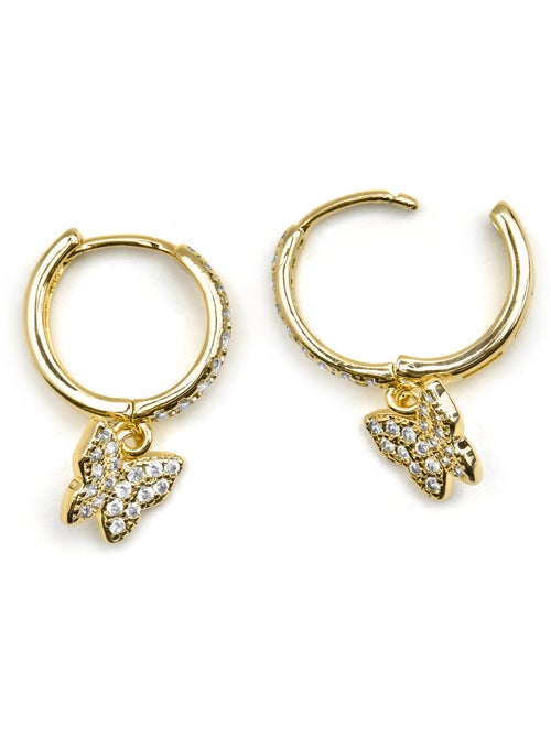 Boucles d'oreilles Luxenter avec Zirconia brillant finition or 18k - Thai - Kiabi Boucles d'oreilles Luxenter avec Zirconia brillant finition or 18k - Thai - Kiabi