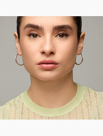 Boucles d'oreilles Luxenter avec zirconia finition argent brillant - Budix