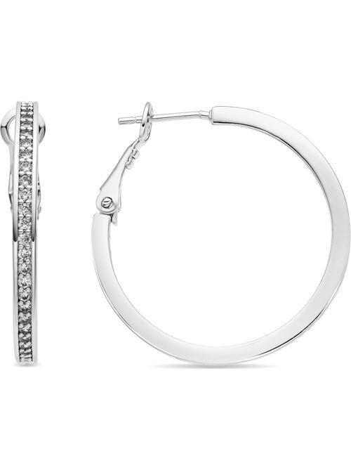 Boucles d'oreilles Luxenter avec zirconia finition argent brillant - Budix - Kiabi