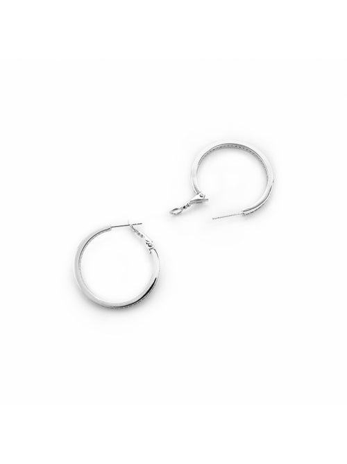 Boucles d'oreilles Luxenter avec zirconia finition argent brillant - Budix - Kiabi