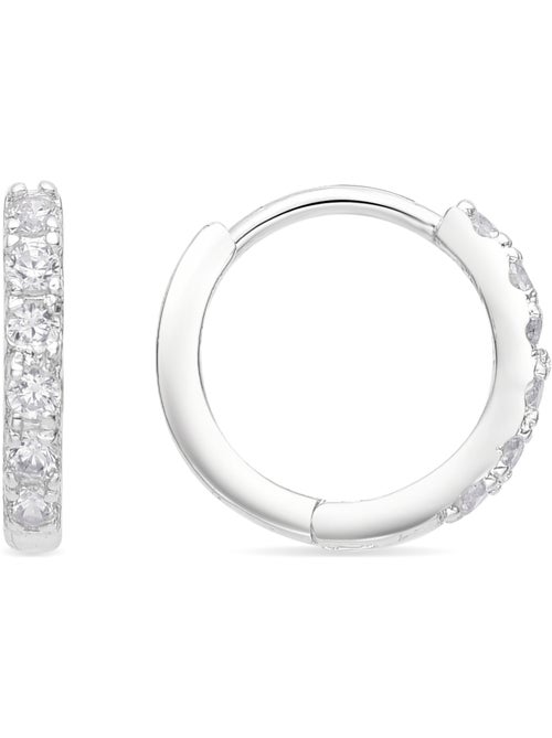 Boucles d'oreilles Luxenter avec zirconia finition argent brillant - Leosba - Kiabi