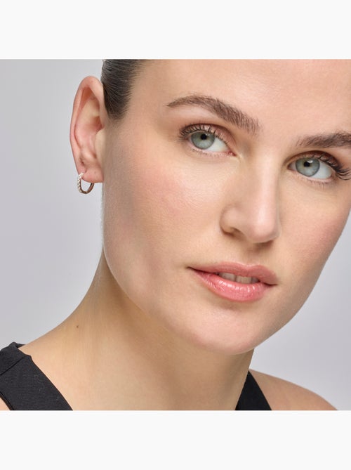 Boucles d'oreilles Luxenter avec zirconia finition argent brillant - Leosba - Kiabi