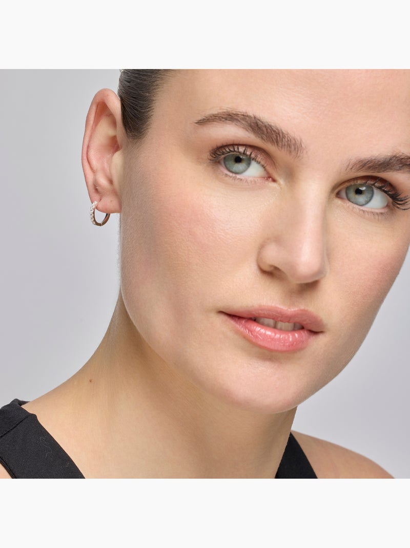 Boucles d'oreilles Luxenter avec zirconia finition argent brillant - Leosba Blanc - Kiabi