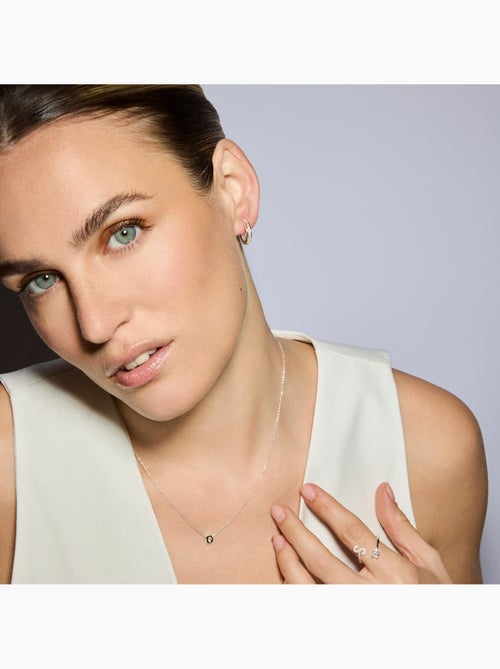 Boucles d'oreilles Luxenter avec zirconium brillant finition argentée - Docri - Kiabi