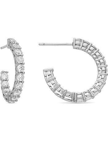 Boucles d'oreilles Luxenter avec zircons en finition argentée - Chenfa